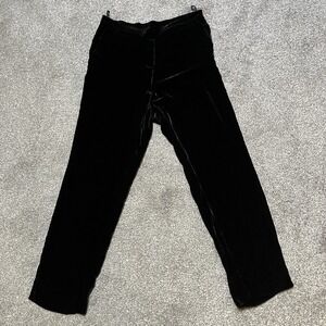Kiltie Black‎ Velvet Dress Pants Trousers Women's Size 44 (IT) / 8 (US) Elastic